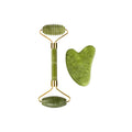 Kit Gua Sha + Rouleau Jade Naturel — Massage Visage | Drainant & Anti-Rides