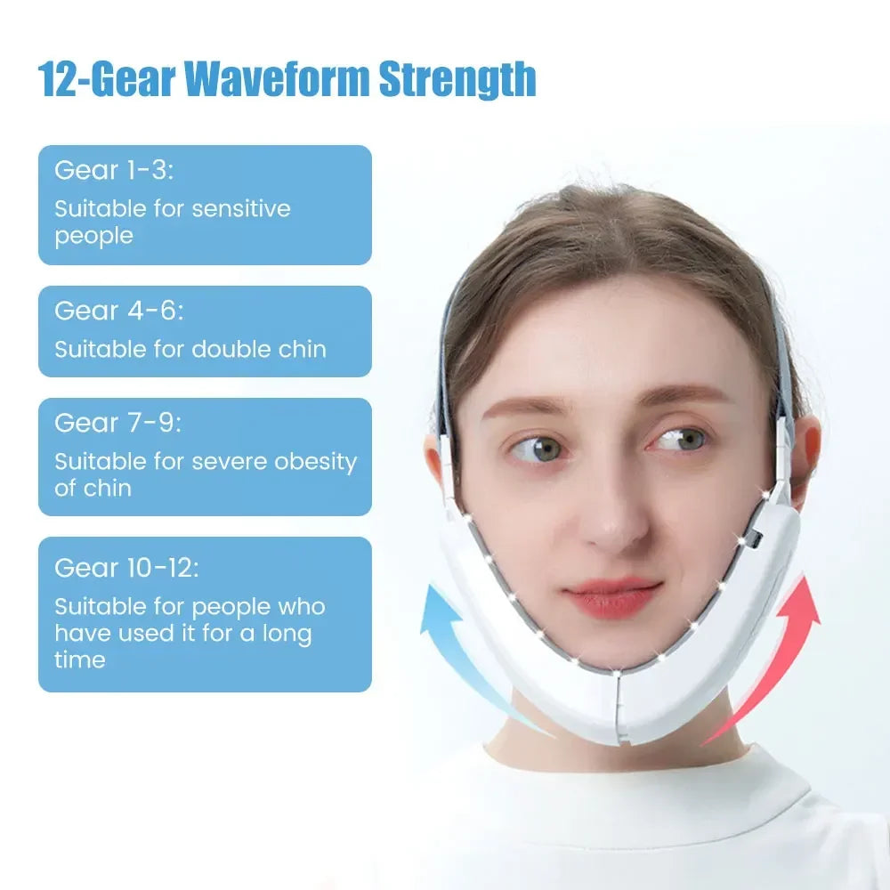 Lifting Facial V-Shape — EMS + LED + Microcourant | Anti-Rides à Domicile